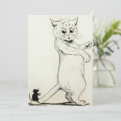Carte De Remerciements Chat et souris par Louis Wain (Debout devant)