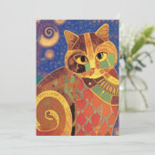 Carte De Remerciements Chat kitty voix mosaique marocaine (Debout devant)