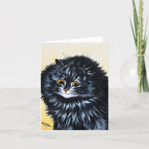 Carte De Remerciements Chat noir de Louis Wain