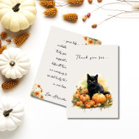 Chat noir et Citrouille d'automne