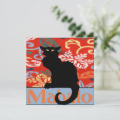 Carte De Remerciements Chat noir, Mahalo, Merci, Hawaïen (Debout devant)