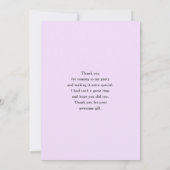 Carte De Remerciements Chat noir mignon portant un Casquette de sorcière (Dos)