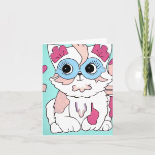 Carte De Remerciements Chat Pop Pixie