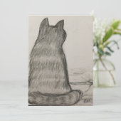 Carte De Remerciements Chat Surveillant Sur Nous (Debout devant)