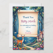 Carte De Remerciements Château de conte de fées de la forêt fantaisiste p (Devant)