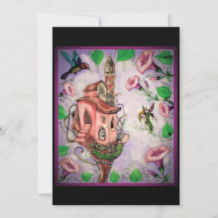 Carte De Remerciements Château de Fairy avec Colibri