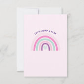 Carte De Remerciements Château de Maison de Bounce Rose Anniversaire (Dos)