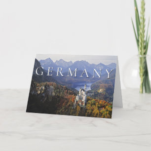 Carte De Remerciements Château de Neuschwanstein Allemagne Bavière Merc