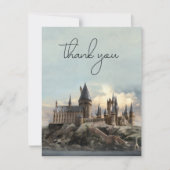 Carte De Remerciements Château de Poudlard Harry Potter Mariage Remerciem (Devant)