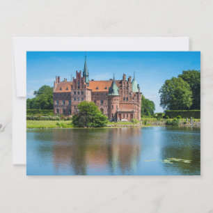 Carte De Remerciements Château Egeskov au bord d'un étang