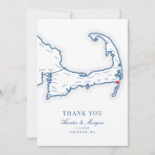 Carte De Remerciements Chatham Bars Inn Cape Cod Mariage Photo (Devant)