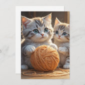 Carte De Remerciements Chatons (Devant / Derrière)