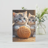 Carte De Remerciements Chatons (Debout devant)