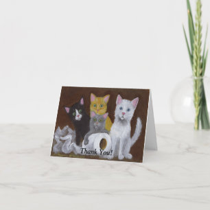 Carte De Remerciements Chatons Joueurs