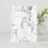 Carte De Remerciements Chats (Debout devant)