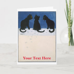 Carte De Remerciements Chats dans la neige - Louis Wain