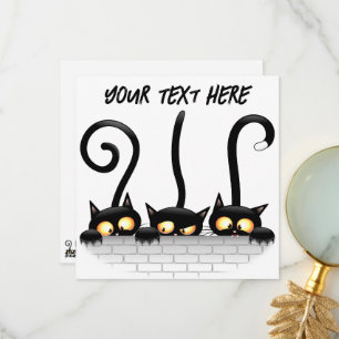 Carte De Remerciements Chats méchants, joueurs et personnages drôles