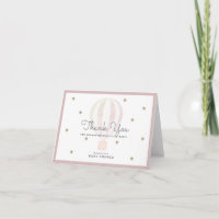 Chaud Air Balloon Douche Wis pour bébé rose