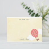 Carte de remerciements chaud de ballon à air (Debout devant)