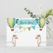 Carte de remerciements chaud de ballon à air de (Debout devant)