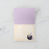 Carte De Remerciements Chaudière de sorcière de Halloween avec monogramme (Intérieur)