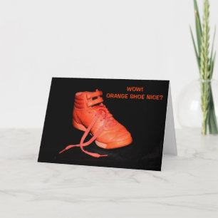 Carte De Remerciements Chaussure Orange Nice ? Merci!