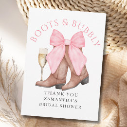 Carte De Remerciements Chaussures à talons Mariage Bubbly Occidental 