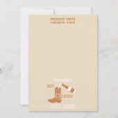 Carte De Remerciements Chaussures à talons Rustique Occidental Mariage Fê (Devant)