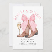Carte De Remerciements Chaussures Bubbly Shower Mariage Occidental  (Devant)