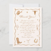 Carte De Remerciements Chaussures western et mariage à bulles (Devant)