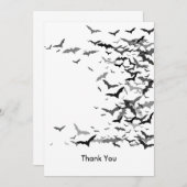 Carte de remerciements - chauves-souris / Vide (Devant / Derrière)