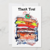 Carte De Remerciements Cheeseburger #170229 (Devant)