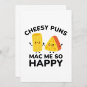 Carte De Remerciements Cheesy Puns Mac Me Tellement Heureux (Devant / Derrière)