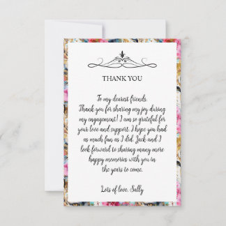 Carte De Remerciements Cheetah Floral Boho Motif d'aquarelle