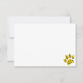 Carte De Remerciements Cheetah Paw Print Custom Blank (Devant)