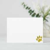 Carte De Remerciements Cheetah Paw Print Custom Blank (Debout devant)
