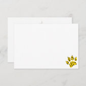Carte De Remerciements Cheetah Paw Print Custom Blank (Devant / Derrière)