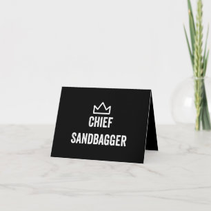 Carte De Remerciements Chef Sandbagger Golf mème Bjj Chess Sandbag