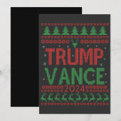 Carte De Remerciements Chemise de Noël laide de Trump Vance Election (Devant / Derrière)