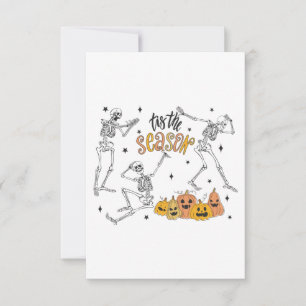 Carte De Remerciements Chemise d'Halloween rétro, Drôle crâne d'Halloween