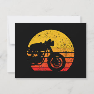 Carte De Remerciements Chemise moto Vintage T-shirt rétro pour Cafe Ra