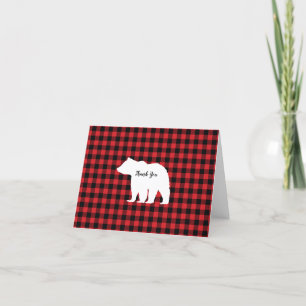 Carte De Remerciements Chèque de bison d'ours blanc