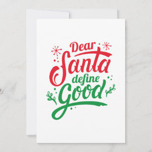 Carte De Remerciements Cher Père Noël définir le bien