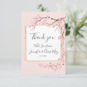 Carte De Remerciements Cherry Blossom Mariage (Debout devant)