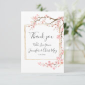 Carte De Remerciements Cherry Blossom Mariage (Debout devant)