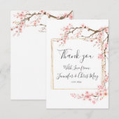Carte De Remerciements Cherry Blossom Mariage (Devant / Derrière)