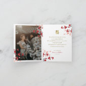 Carte De Remerciements Cherry Blossoms double bonheur Mariage chinois (Intérieur)