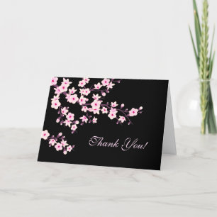 Carte De Remerciements Cherry Blossoms Floral Thank You