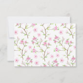 Carte De Remerciements Cherry Blossoms Mariage aquarelle (Dos)