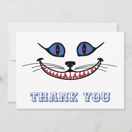 Carte De Remerciements Cheshire Chat Smile (Devant)